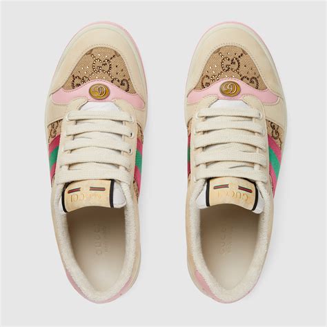 gucci screener sneaker with crystals